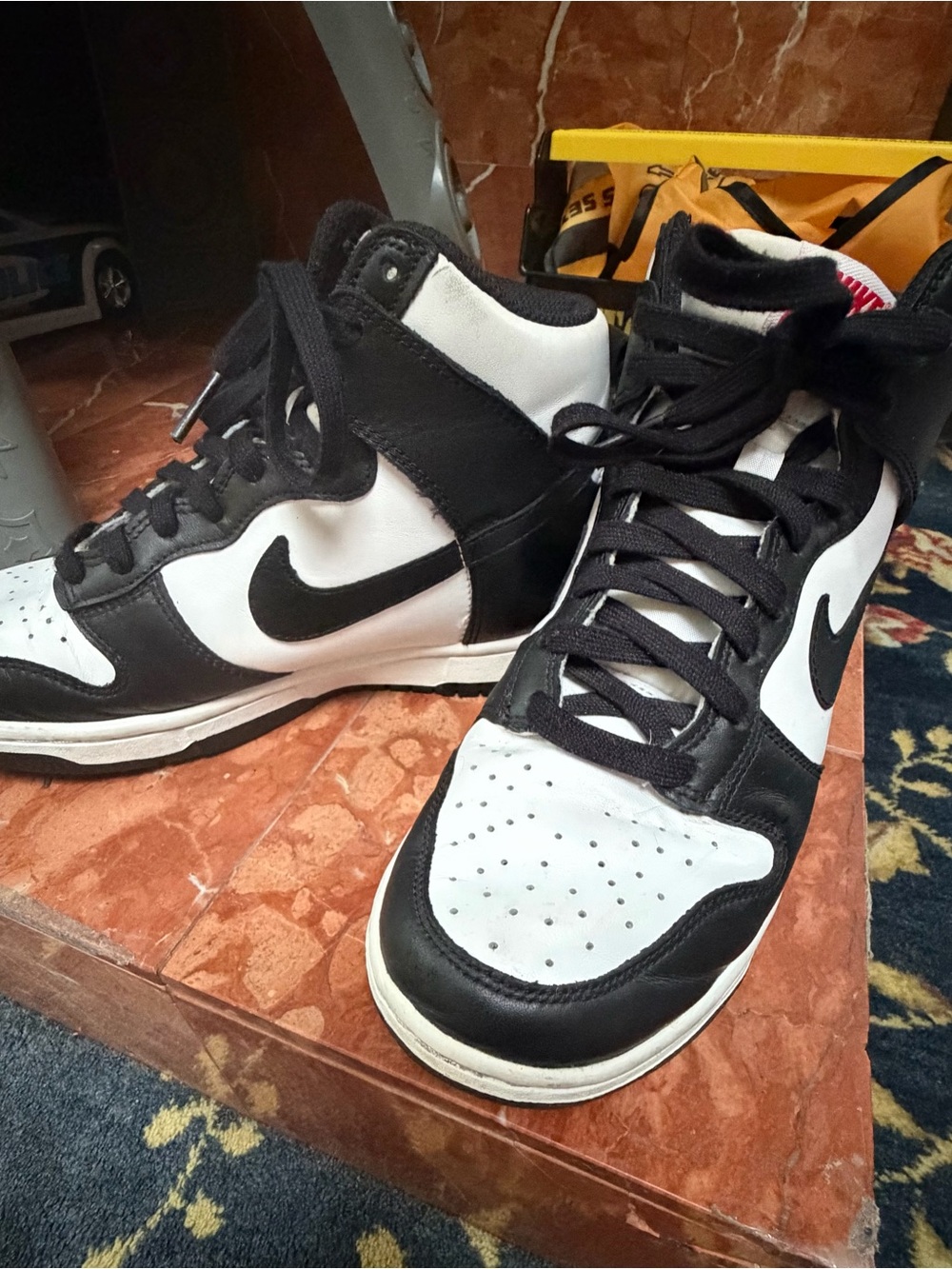 Nike Women’s Black & White High-Top Sneakers - Picture 2 of 3